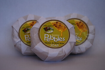 Old Pebbles soap packaging